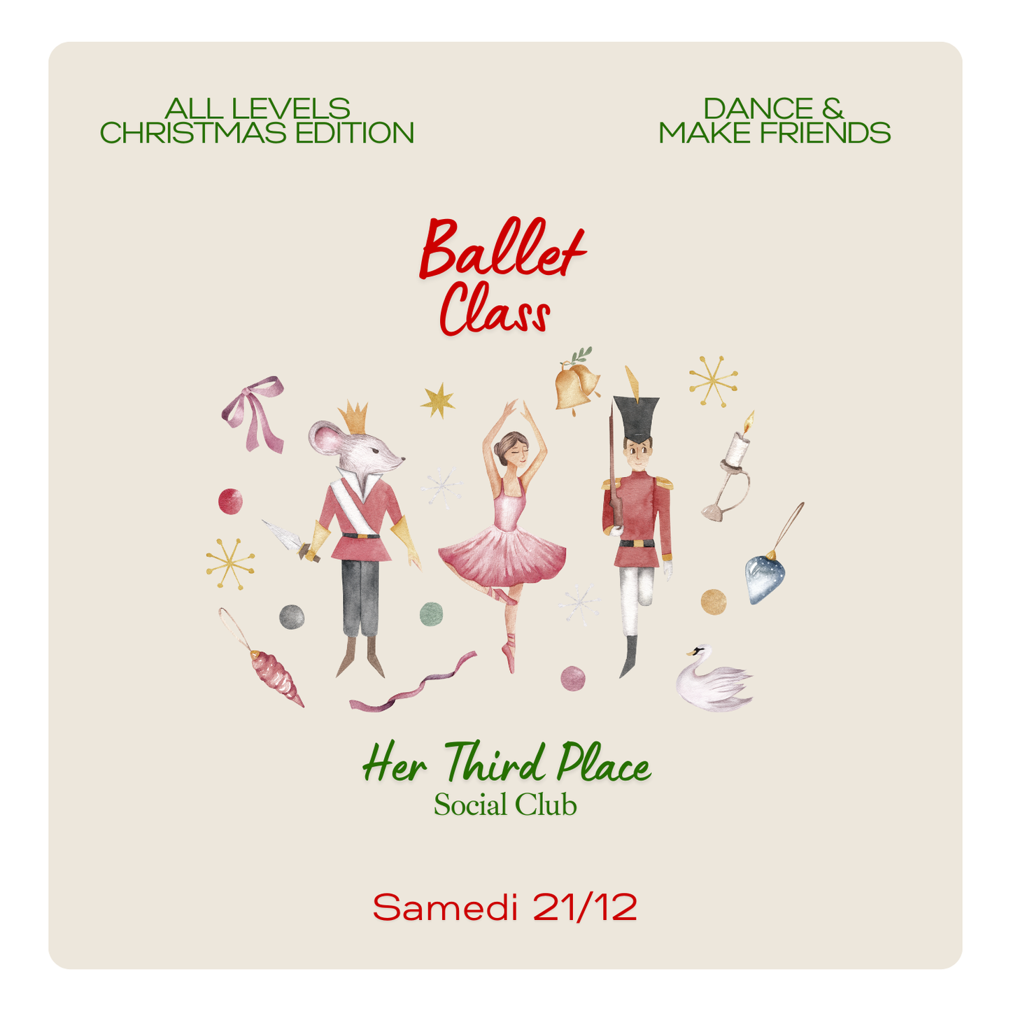 21/12 - 17h - 19h | Ballet Dance Class [Nutcracker Inspired]